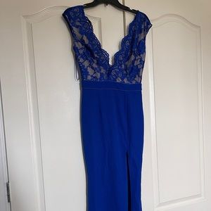 long formal royal blue dress